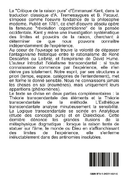 Critique de la Raison Pure