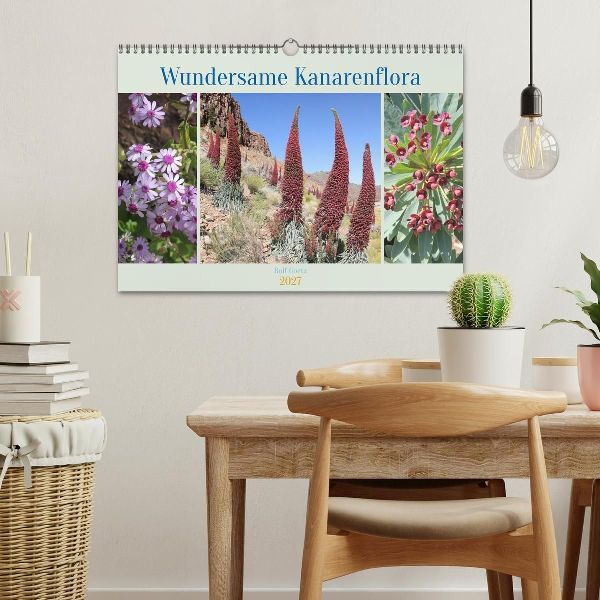 Wundersame Kanarenflora (Wandkalender 2027 DIN A3 quer), CALVENDO Monatskalender