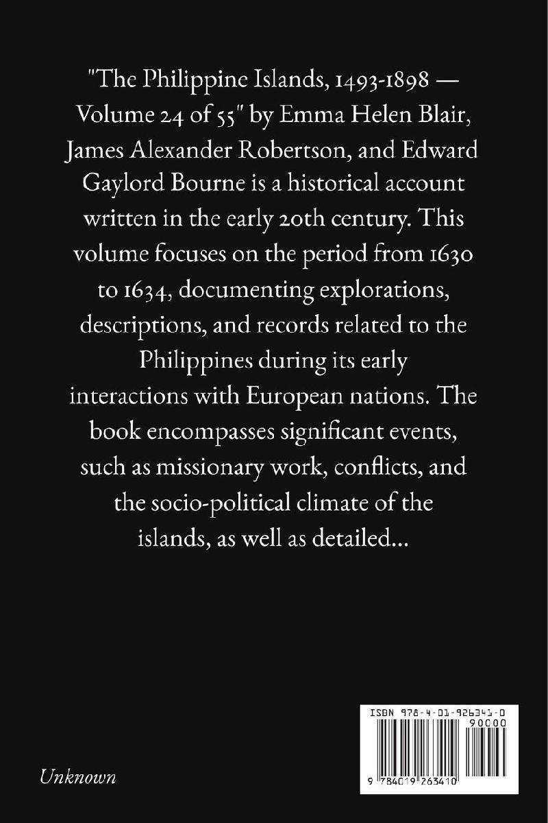 The Philippine Islands, 1493-1898 - Volume 24 of 55