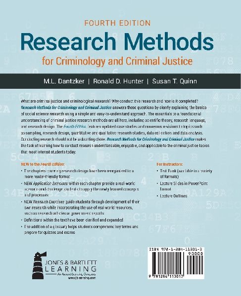 RESEARCH METHODS FOR CRIMINOLOGY & CRIMINAL JUSTICE 4E
