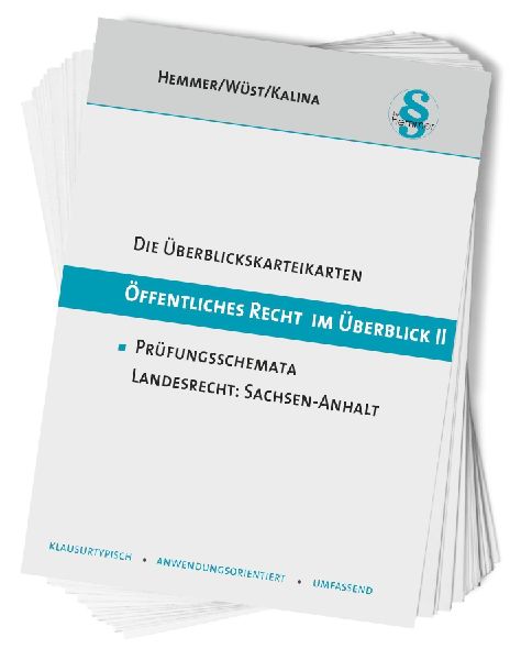 Überblickskarteikarten Öffentliches Recht im Überblick II -...