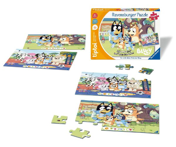 tiptoi® Puzzle für kleine Entdecker: Bluey - 2x24 Teile