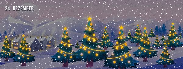Find me between Christmas trees