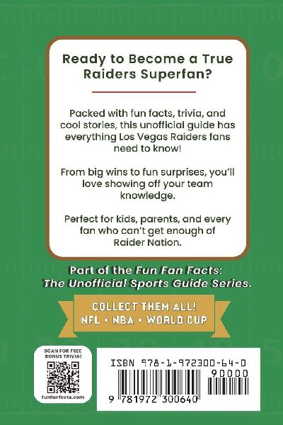 Las Vegas Raiders Football Book for Kids