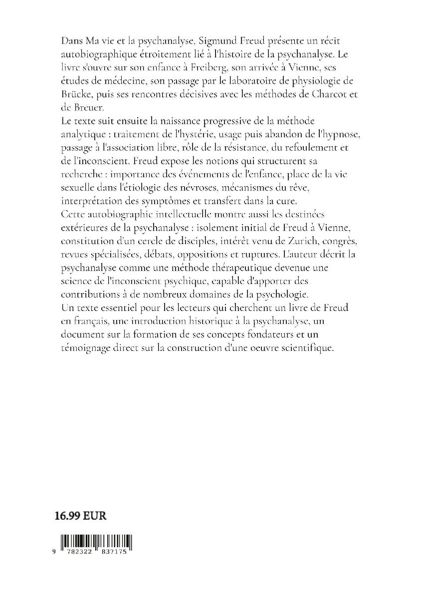 Ma vie et la psychanalyse