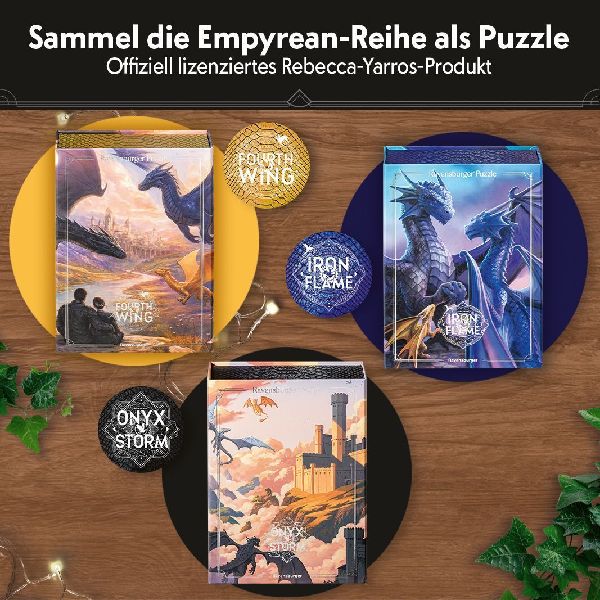 Erwachsenenpuzzle 500 Teile - Rebecca Yarros: Onyx Storm