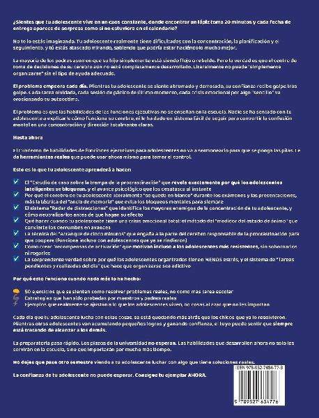 Cuaderno de habilidades de funciones ejecutivas para adolescentes