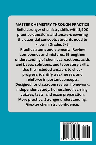 NovaLearn Chemistry Practice Question Bank for Grades 7-8 2026-2027