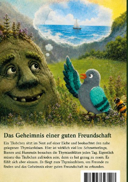 Das Täubchen sucht Freunde auf dem Thymianfelsen