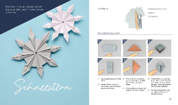 Origami-Winter-Flowers - Wunderschöne Blüten & Sterne zum Dekorieren & Verschenken