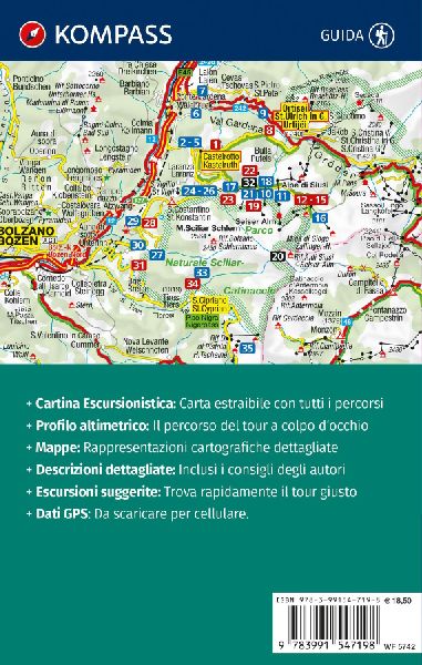 KOMPASS guida escursionistica Alpe di Siusi, Sassolungo, Sciliar, Val di Tires, 35 itinerari