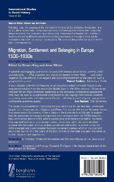 Migration, Settlement and Belonging in Europe, 1500-1930s
