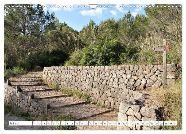 Mallorca GR 221. Weitwandern durch die Serra de Tramuntana (Wandkalender 2027 DIN A3 quer), CALVENDO Monatskalender