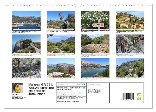 Mallorca GR 221. Weitwandern durch die Serra de Tramuntana (Wandkalender 2027 DIN A3 quer), CALVENDO Monatskalender