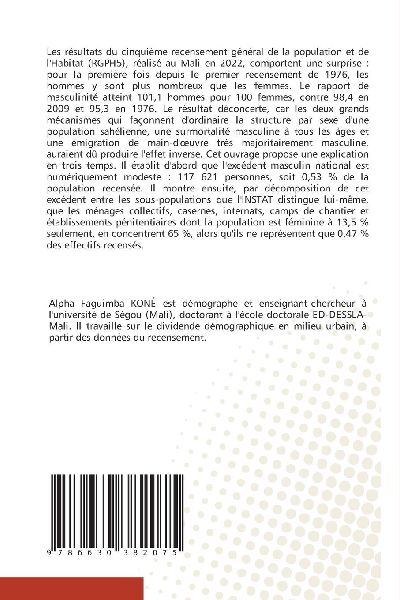 Le basculement de la structure par sexe au Mali