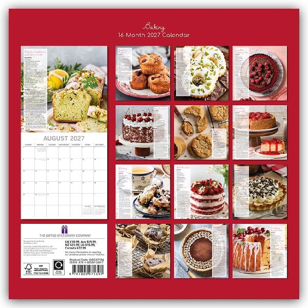 Baking - Backen 2027 - 16-Monatskalender