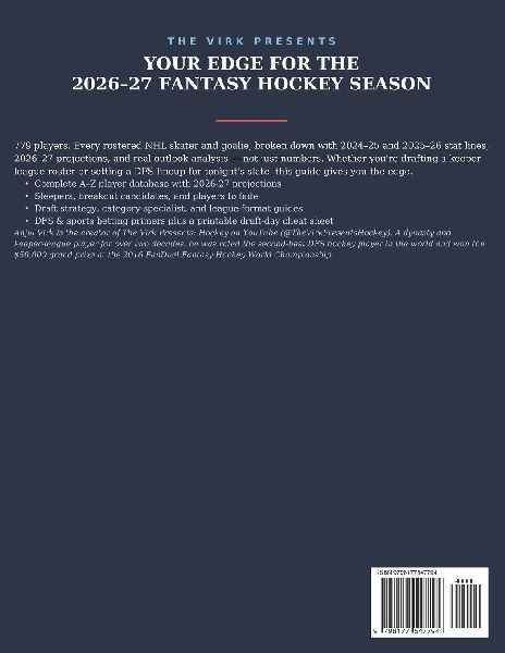The Virk Presents The Fantasy Hockey Guide 2026-27