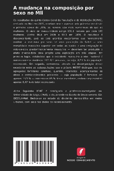 A mudança na composição por sexo no Mli