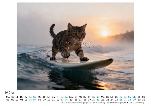 Surfende Katzen