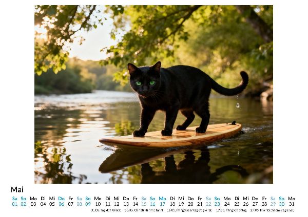 Surfende Katzen
