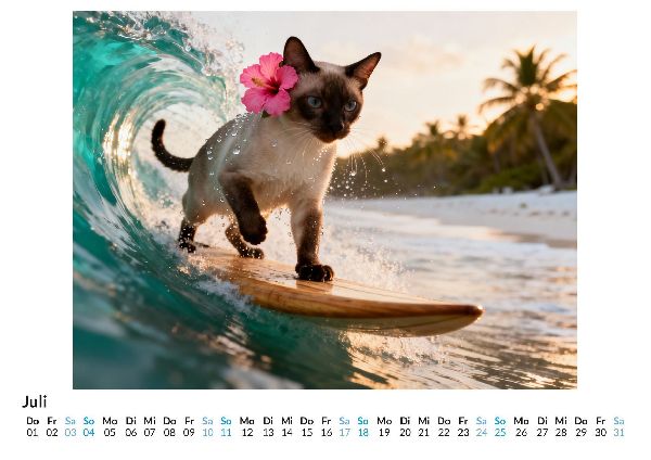 Surfende Katzen