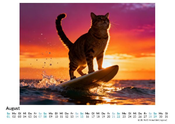 Surfende Katzen