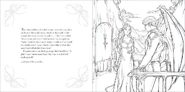 A Court of Thorns and Roses Coloring Book