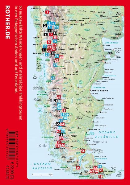 ROTHER Wanderführer Patagonien und Feuerland. 53 Touren - von kurzen Wanderungen bis zu mehrtägigen Trekking- und Hochtouren