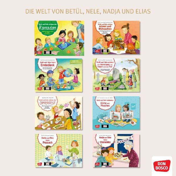 Nadja und Elias feiern Chanukka. Kamishibai Bildkartenset