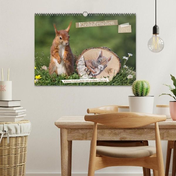 Eichhörnchen - Kleine Fotomodelle mit großem Charme (Wandkalender 2027 DIN A3 quer), CALVENDO Monatskalender