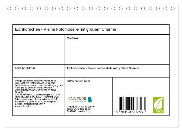 Eichhörnchen - Kleine Fotomodelle mit großem Charme (Tischkalender 2027 DIN A5 quer), CALVENDO Monatskalender