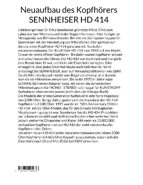 Neuaufbau des Kopfhörers SENNHEISER HD 414