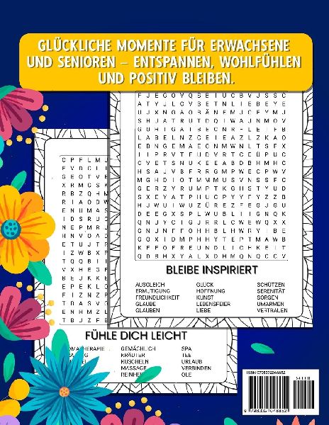Gute Laune Wortsuchrätsel in Großschrift zum Entspannen und Spaßhaben