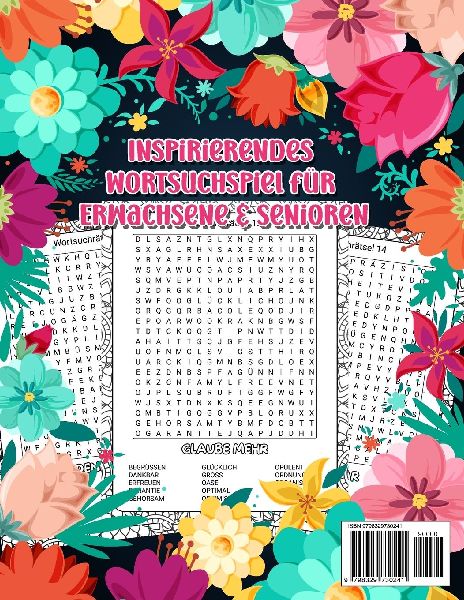 Positive Vibes Wortsuchrätsel für Erwachsene und Senioren