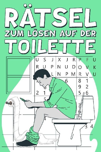 Rätsel zum Lösen auf der Toilette