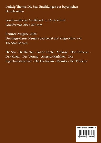 Die Sau (Großdruck)